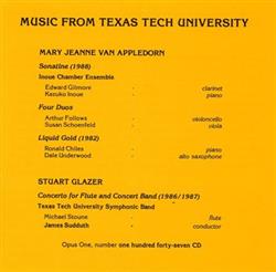 Download Mary Jeanne Van Appledorn Stuart Glazer - Music From Texas Tech University