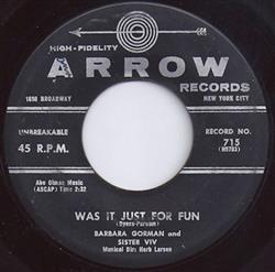 Download Barbara Gorman And Sister Viv - Was It Just For Fun 8 OClock Date