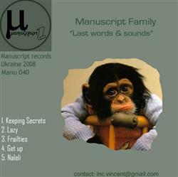 Download Various - Manuscript Family Last Words Sounds