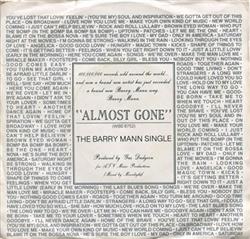 Download Barry Mann - Almost Gone