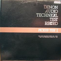 Download No Artist - Denon Audio Technical Test Record Pick Up Test I